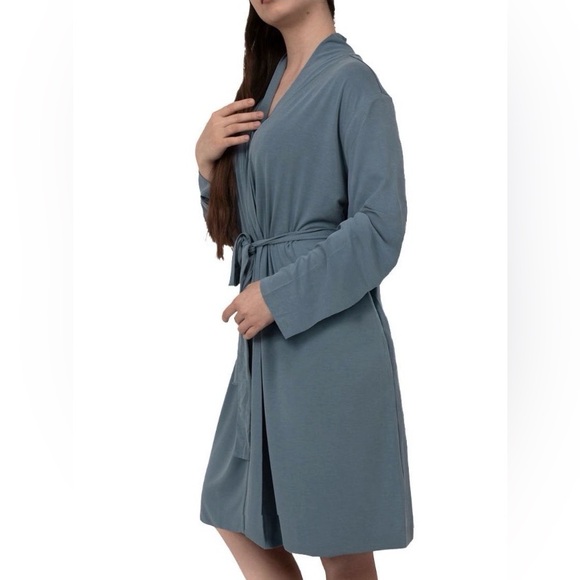 Barefoot Dreams Malibu Collection Sand-Washed Jersey Knit Women’s Midi Robe NWT - Picture 5 of 8